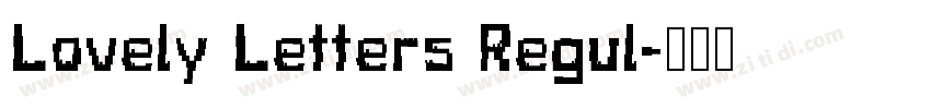 Lovely Letters Regul字体转换